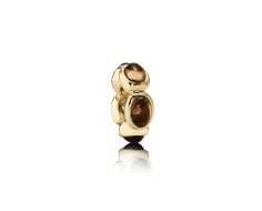 Pandora Spacer 14K Cabochon Smokey Quartz