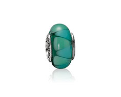 Green Triangle Glass  Charm