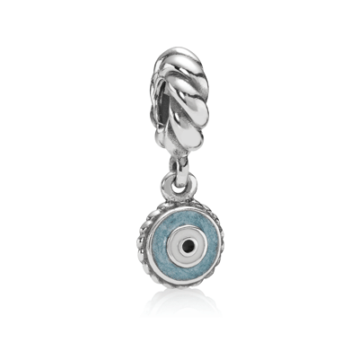 #790529EB, Dangle Eye Blue Enamel