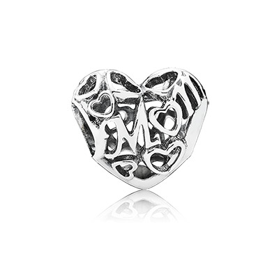 pandora charm charms openwork mum mom silver