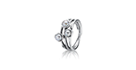 Ring, sterlingsølv, grå ferskvandskulturperle