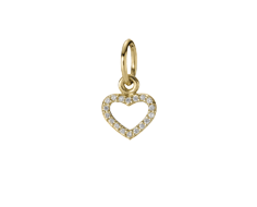 Gold Heart Pendant with 14 carat gold and 0.072ct diamonds