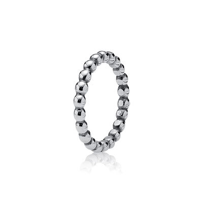pandora ring rings beaded basic cloud jewellery stacking bubble bague silver
