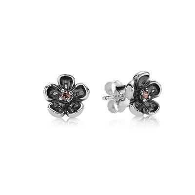 pandora flower earrings studs