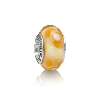 charm pandora murano jaune charm pandora murano jaune