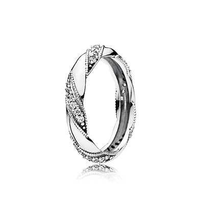 Ribbon of Love Ring, Clear CZ - 190981CZ - Rings | PANDORA